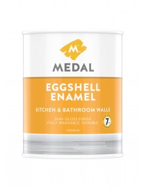 EGGSHELL ENAMEL KITCHEN & BATHROOM WALLS MEDAL 5L WHITE