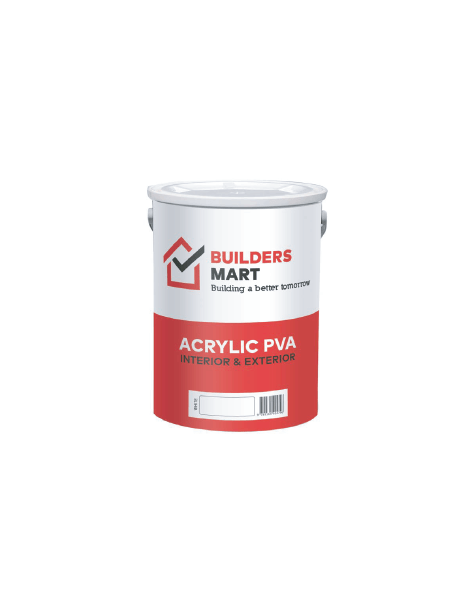 PAINT ACRYLIC PVA BUILDERS MART 5L WHITE