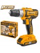 INGCO CDLI20024 LION DRILL+1BATT+1CHRGR